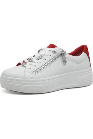 Tamaris 8-83726-44, Sneaker Donna, White/Red, 38 EU