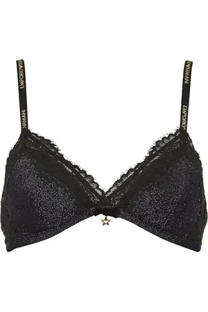 Emporio Armani Lace & Lurex Triangle Bra Padded, , M Women