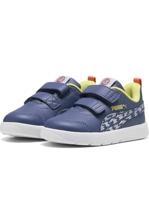 PUMA Courtflex V3 Poised 2 Race V Inf, Scarpe da Ginnastica Unisex-Bimbi 0-24, , 23 EU