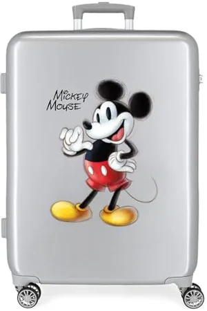 Disney Valigia media 100 Mickey Grigio 48x70x26 cm ABS rigido Lucchetto TSA integrato 81L 2 kg 4 Ruote doppie