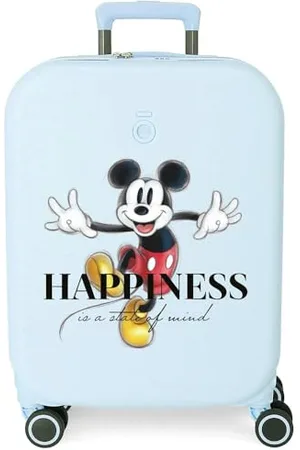Disney Valigia da cabina Mickey Happiness Blu 40x55x20 cm ABS rigido Chiusura TSA integrata 37L 2,74 kg 4 doppie ruote Bagaglio a mano espandibile