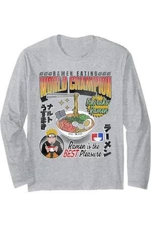 Naruto Shippuden Ramen Eating World Champion Anime Maglia a Manica