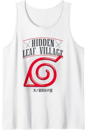 Naruto Shippuden Hidden Leaf Village Vintage Icon Anime Canotta