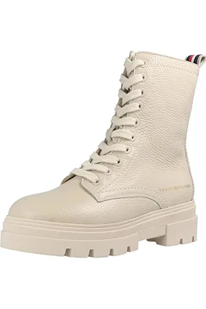 Tommy Hilfiger TH WARMLINED RUNNER SNEAKER FW0FW06783, Donna, Bianco (Ecru), 41 EU