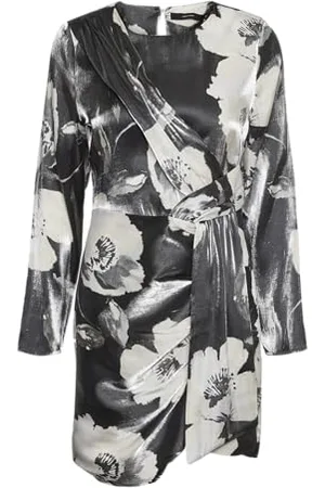 VERO MODA Vmvippi LS Short Dress Pa Wvn Ga Mini Abito, , L Donna