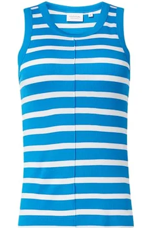 Comma, CI 2144898 T-Shirt, Blu-62 g4, 42 Donna