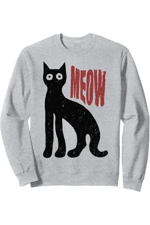 RTUZ Hip Hop Cat Y2K Vintage Retrò Hipster Streetwear Edgy Gatto Felpa