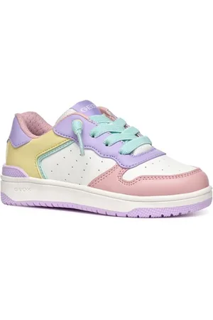 Geox J WASHIBA Girl D, Scarpe da Ginnastica, Lilac/Lt Yellow, 29 EU
