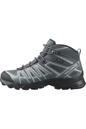 Salomon X Ultra Pioneer Mid Gore-Tex Scarpe Impermeabili Escursionismo da Donna, Qualsiasi condizione meteo, Stabilità e ammortizzazione, Ebony/Stormy Weather/Wine Tasting, 41 1/3 EU