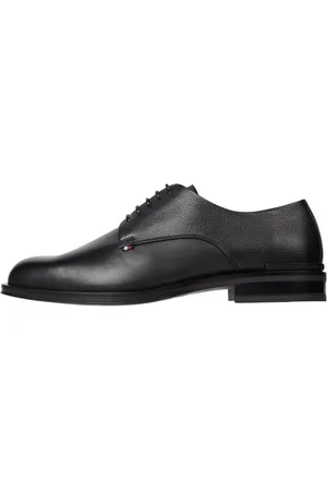 Tommy Hilfiger Uomo Scarpa Derby Core in Pelle, (Black), 45 EU