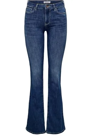 ONLY Onlann Mid Flared DNM Soo615 Noos Fit, , XS x 34L Donna