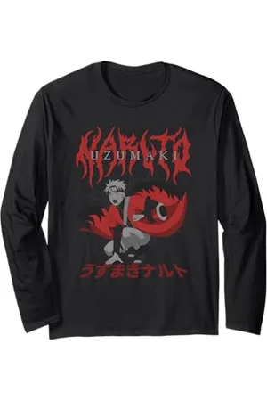 Naruto Shippuden Red Heavy Metal Anime Maglia a Manica