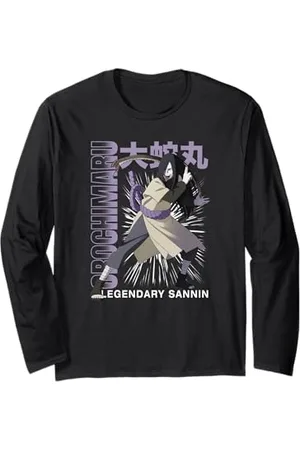 Naruto Shippuden Orochimaru Legendary Sannin Anime Maglia a Manica