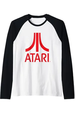 Atari Logo Classic Rosso Maglia con Maniche Raglan