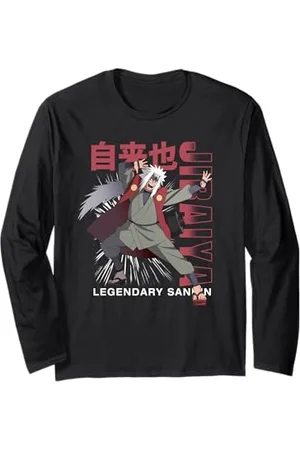 Naruto Shippuden Jiraiya Legendary Sannin Anime Maglia a Manica