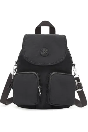Kipling FIREFLY UP Zaino piccolo (trasformabile in borsa a tracolla), Black Noir (Nero)
