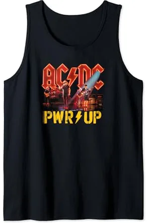 AC/DC Canotta Rock Band PWRUP Luci Palco Unisex Small