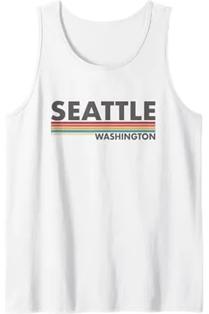 Graphic Club Inc. Seattle - Washington - Vintage / Retro Stripes - Classic Canotta