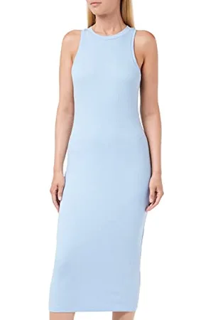 VERO MODA Vmlavender Sl Calf Dress Vma Noos, Vestito Donna, (Blue Bell), XS