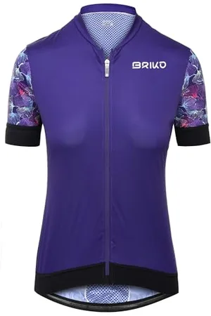 Briko Maglia Bloom T-Shirt, Violet MD-Black, M Donna
