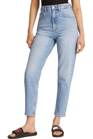 Tommy Hilfiger Donna Jeans Mom Jean Vita Alta, Blu ( Light), 32W/34L