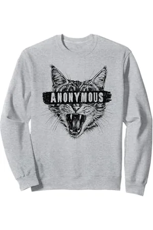 RTUZ Hip Hop Cat Y2K Vintage Retrò Hipster Streetwear Edgy Gatto Felpa