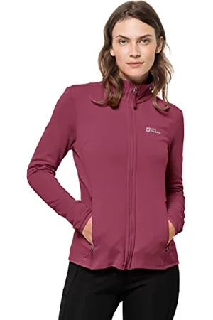 Jack Wolfskin Peak Grid Felpa, Sangria Rosso, XXL Donna