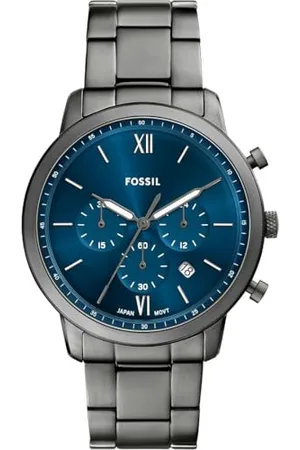 Fossil Neutra orologio per uomo movimento Moonphase multifunzione con bracciale in acciaio o cinturino in pelle, 44 mm