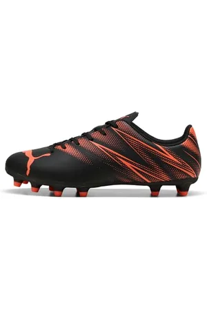 PUMA Attacanto Fg/AG, Soccer Shoe Uomo, Black Glowing Red, 46.5 EU