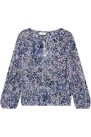QS by s.Oliver Junior 2149386 Camicia con Stampa Allover, , 104-110 Große Größen Bambine e Ragazze
