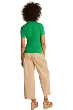Tommy Hilfiger Maglietta Polo Maniche Corte Donna Slim Fit, (Radiant Green), XL