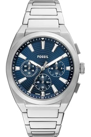 Fossil Everett orologio per uomo, movimento cronografo, con cinturino in acciaio o in pelle, 42 mm