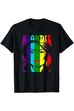Blond Amsterdam Pride Rainbow Illustration Vintage Band Maglietta