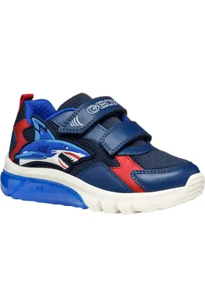 Geox J CIBERDRON Boy B, Scarpe da Ginnastica, Navy/Red, 36 EU