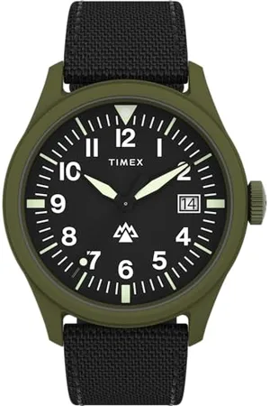 Timex Orologio da uomo Expedition North da 43 mm, cinturino ecologico in due pezzi, a sgancio rapido, quadrante , cassa verde TW2W34400