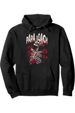 Papa Roach Prodotto ufficiale con rose Felpa con Cappuccio