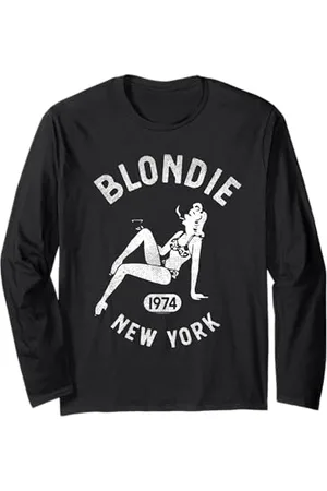 Blond Amsterdam 1974 New York Pin Up Girl Vintage Band Maglia a Manica