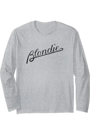 Blond Amsterdam Script Logo Vintage Band Maglia a Manica