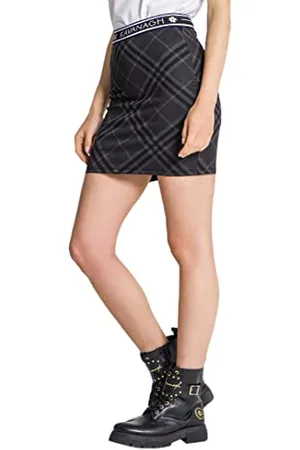 Gianni Kavanagh Black Tartan GK University Skirt Gonna, , S Donna