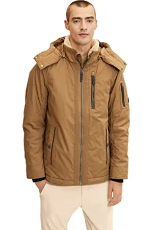 TOM TAILOR Giacca Invernale con Pelliccia di Orsacchiotto, Uomo, (Otter Brown 15078), XL