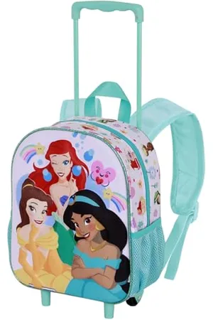Disney Principesse Rainbows-Zainetto 3D con Ruote Piccolo, Multicolore, 26 x 34 cm, Capacità 7 L