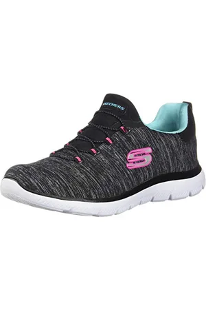 Skechers Vette Fuga Veloce, Scarpe da ginnastica Donna, Nero E Azzurro, 37 EU