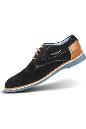 Bugatti Uomo Scarpe in pelle scamosciata con nabuk e cuoio, derby comfort dal design casual, , 42 EU