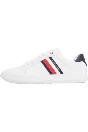 Tommy Hilfiger Uomo Sneakers con Suola Preformata Essential Leather Cupsole in Pelle, (White), 46