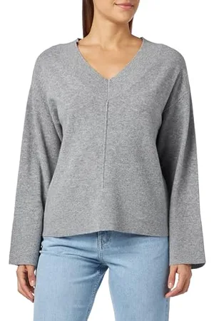 Y.A.S Emilie S.Noos-Pullover con Scollo a V Maglione Lavorato a Maglia, , M Donna