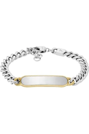 Fossil Bracciale da uomo Drew bicolore in acciaio inox, JF04851998, Eine Grösse, Acciaio inossidabile, Nessuna pietra preziosa