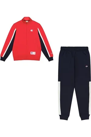 Champion Legacy Retro Sport (220338) -Soft Compact Powerblend Fleece High-Neck Tuta Sportiva, (CRD/NNY/Wht), S Uomo