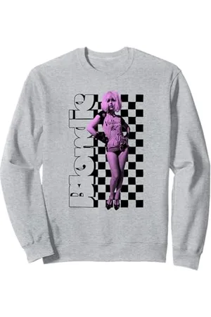 Blond Amsterdam Checkerboard Portrait Vintage Band Felpa