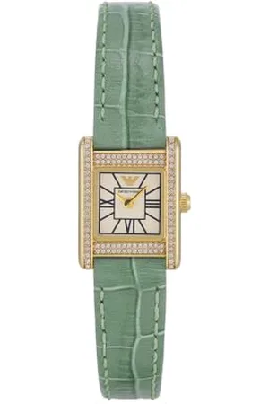 Emporio Armani Orologio Analogico al Quarzo Donna con Cinturino in Pelle AR11661, , 20 mm