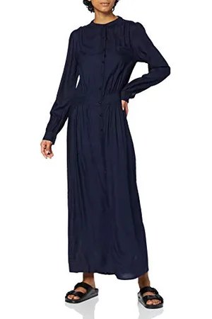 SPARKZ COPENHAGEN Tara Long Dress Vestito, (Navy 780), 40 (Taglia Produttore: Small) Donna